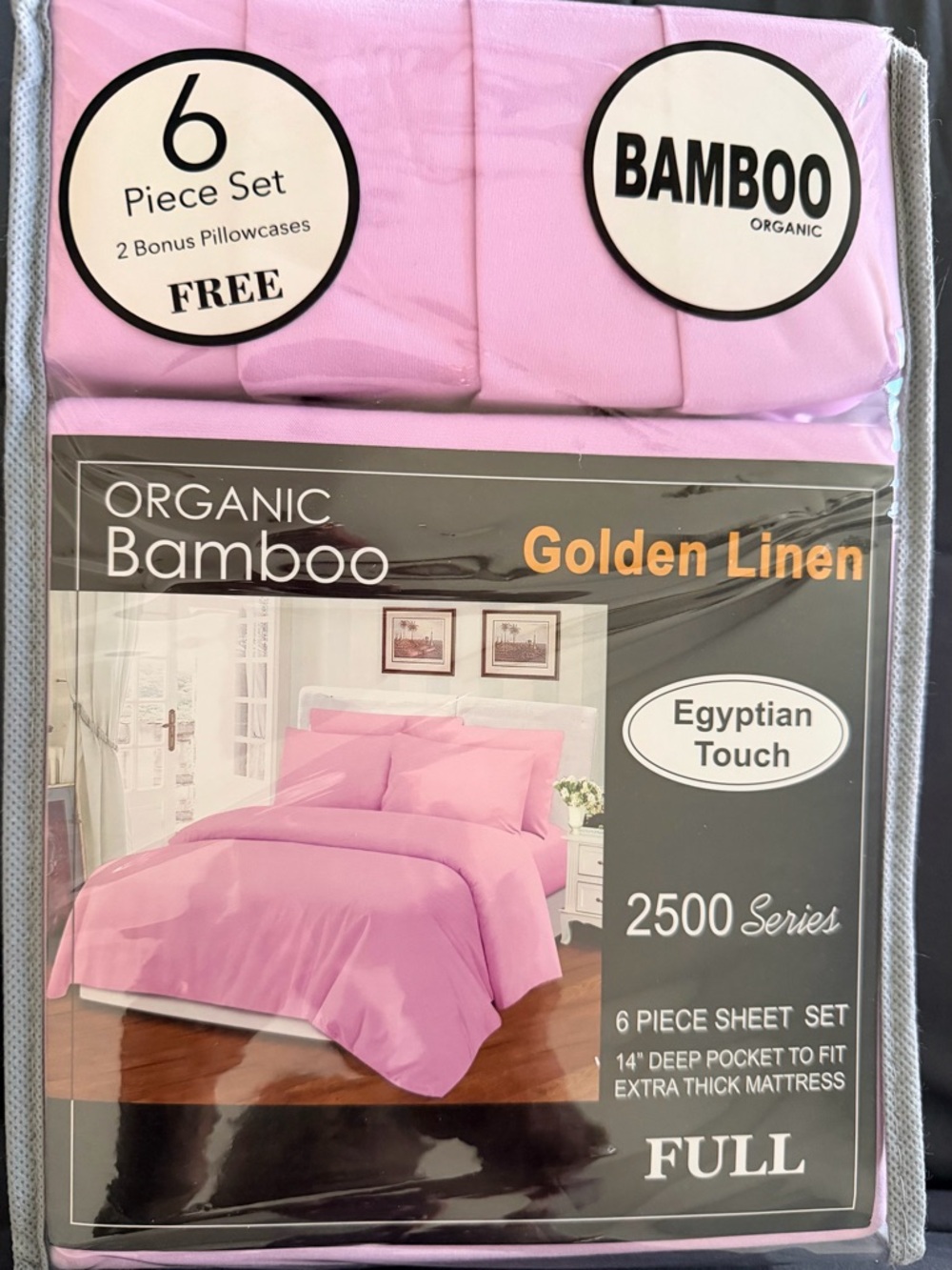 Golden Linen Full Sheet Set - Lilac